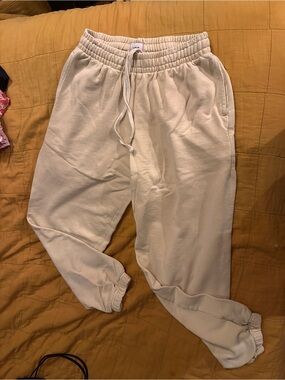 Urban Outfitters Light Yellow Drawstring Jogger Sweatpants